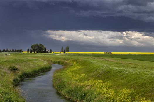 Prairie Storm Clouds Canada Saskatchewan Dramatic Summer