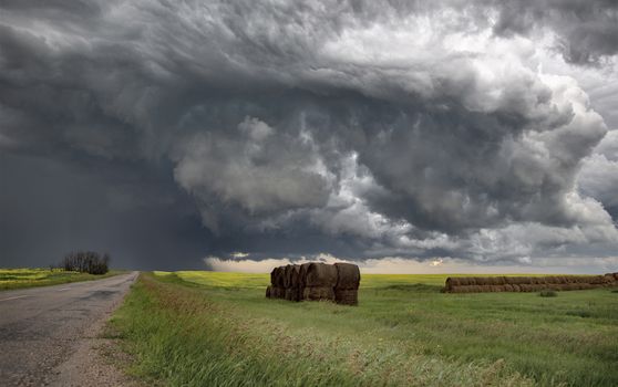 Prairie Storm Clouds Canada Saskatchewan Dramatic Summer