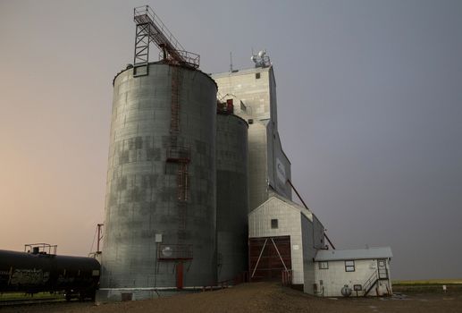 Prairie Storm Clouds Canada Saskatchewan Grain elevator
