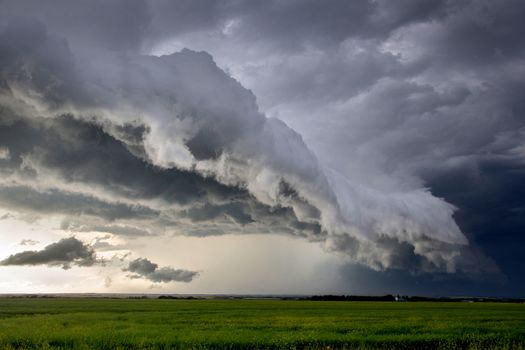 Prairie Storm Clouds Canada Saskatchewan Dramatic Summer