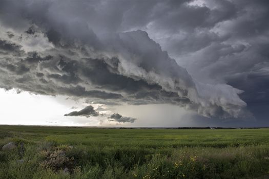 Prairie Storm Clouds Canada Saskatchewan Dramatic Summer