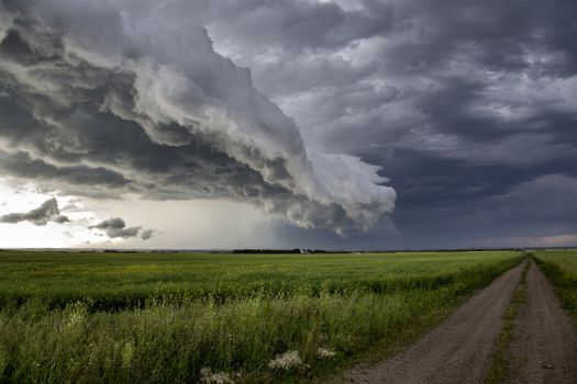 Prairie Storm Clouds Canada Saskatchewan Dramatic Summer