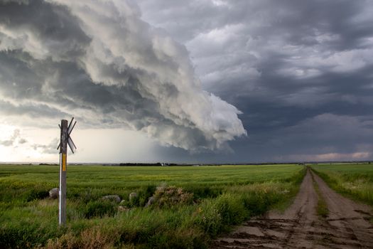 Prairie Storm Clouds Canada Saskatchewan Dramatic Summer