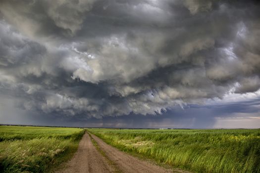 Prairie Storm Clouds Canada Saskatchewan Dramatic Summer