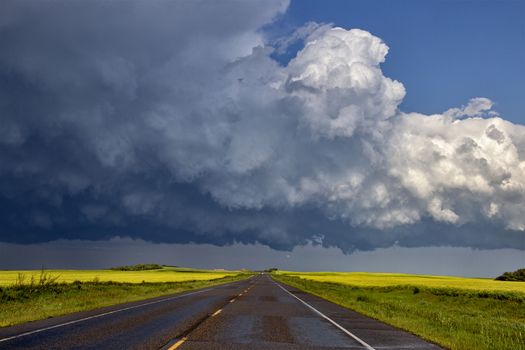 Prairie Storm Clouds Canada Saskatchewan Dramatic Summer