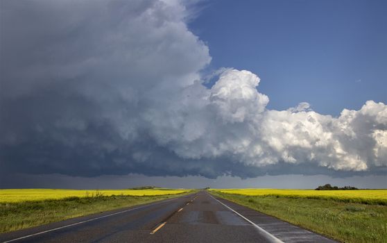 Prairie Storm Clouds Canada Saskatchewan Dramatic Summer