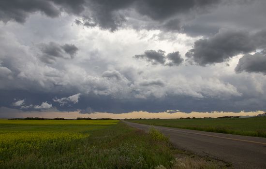 Prairie Storm Clouds Canada Saskatchewan Dramatic Summer