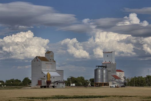 Prairie Storm Clouds Canada Saskatchewan Grain elevator