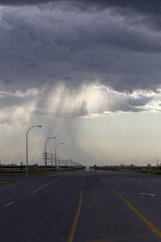 Prairie Storm Clouds Canada Saskatchewan Dramatic Summer