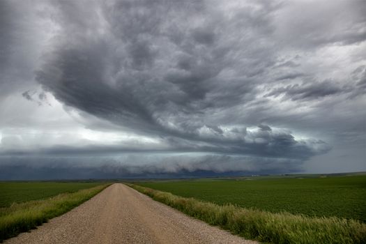 Prairie Storm Clouds Canada Saskatchewan Dramatic Summer
