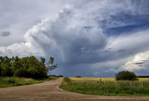 Prairie Storm Clouds Canada Saskatchewan Dramatic Summer