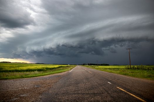 Prairie Storm Clouds Canada Saskatchewan Dramatic Summer