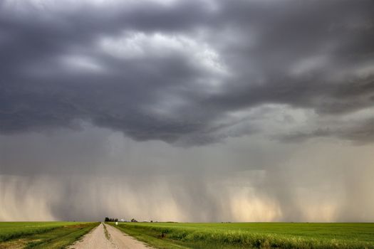 Prairie Storm Clouds Canada Saskatchewan Dramatic Summer