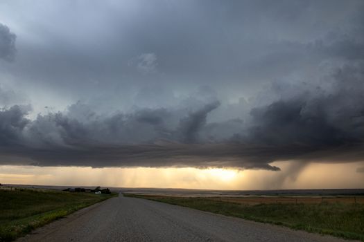 Prairie Storm Clouds Canada Saskatchewan Dramatic Summer