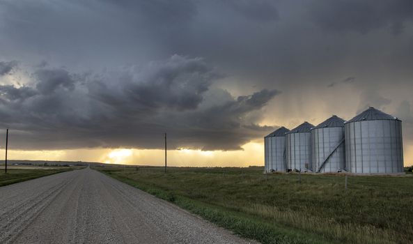 Prairie Storm Clouds Canada Saskatchewan Dramatic Summer