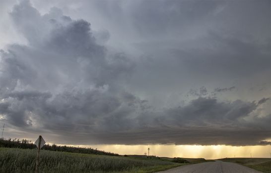 Prairie Storm Clouds Canada Saskatchewan Dramatic Summer