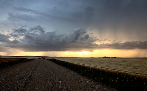 Prairie Storm Clouds Canada Saskatchewan Dramatic Summer