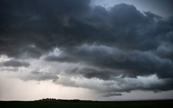 Prairie Storm Clouds Canada Saskatchewan Dramatic Summer
