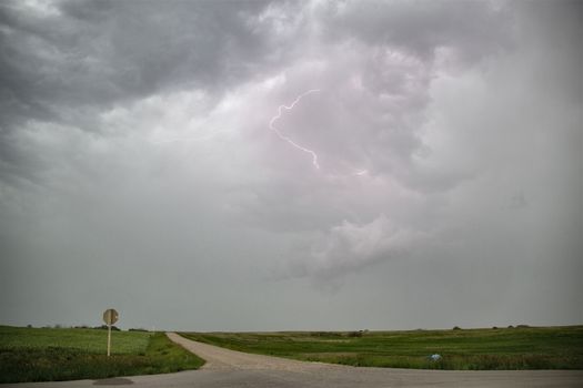 Prairie Storm Clouds Canada Saskatchewan Dramatic Summer