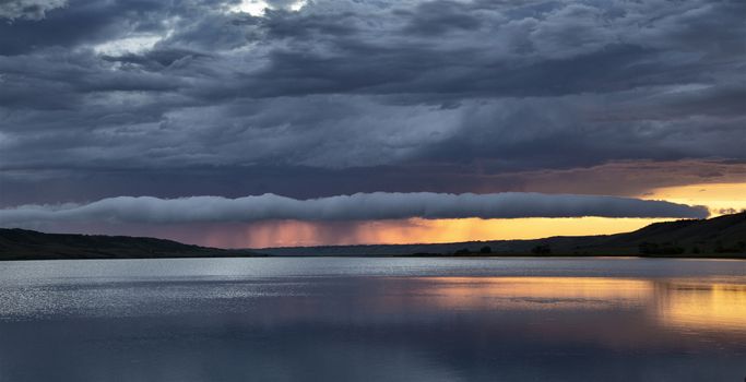 Prairie Storm Clouds Canada Saskatchewan Dramatic Sunset