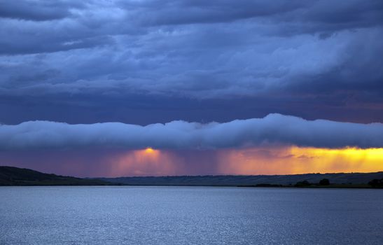 Prairie Storm Clouds Canada Saskatchewan Dramatic Sunset
