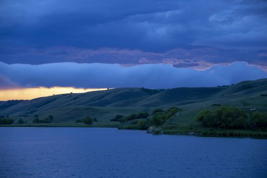 Prairie Storm Clouds Canada Saskatchewan Dramatic Sunset