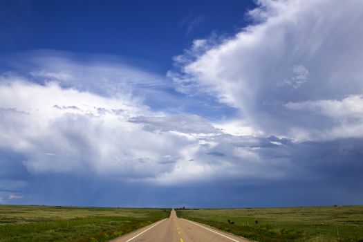 Prairie Storm Clouds Canada Saskatchewan Dramatic Summer