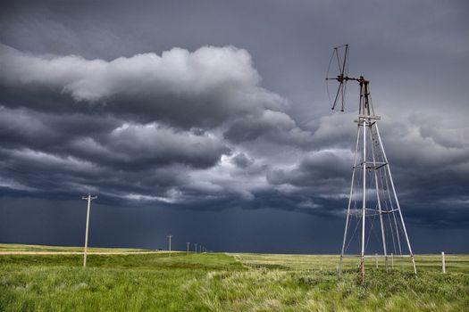 Prairie Storm Clouds Canada Saskatchewan Dramatic Summer