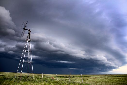 Prairie Storm Clouds Canada Saskatchewan Dramatic Summer