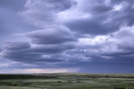 Prairie Storm Clouds Canada Saskatchewan Dramatic Summer