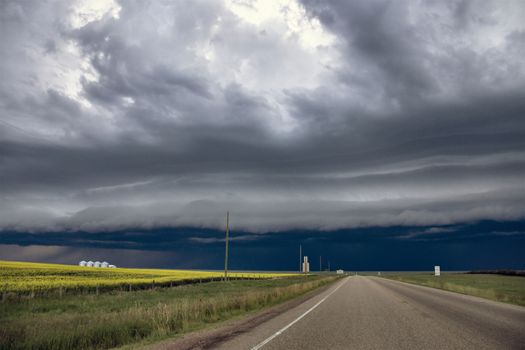 Prairie Storm Clouds Canada Saskatchewan Dramatic Summer