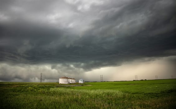 Prairie Storm Clouds Canada Saskatchewan Dramatic Summer