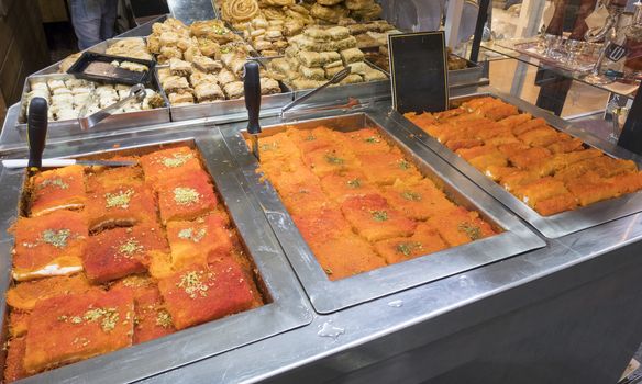 Jerusalem,Israel,29-march-2019:the sweet candy in the souk in Jerusalem, the souk is the most famous market in Jerusalem