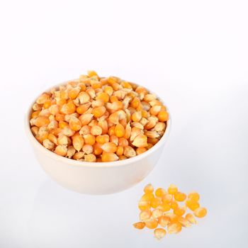 Close-up of Dried corn in clay pot