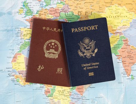 Multiple national passports for world travel 