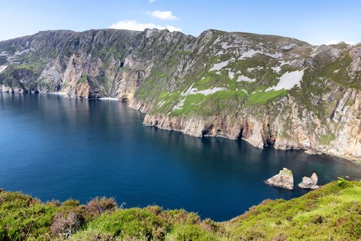 Cliffs of Moher in Ireland ocean inlet 