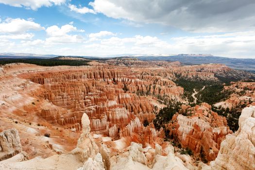 Scenic view of sandstone rocks in Bryce Canyon National Park 