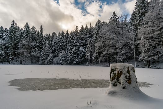 Wonderful winter hike from Restaurant Eggli over the Forstseeli and Diepoldsauer sponge to the Fähnerenspitz in the Appenzeller Land in Switzerland