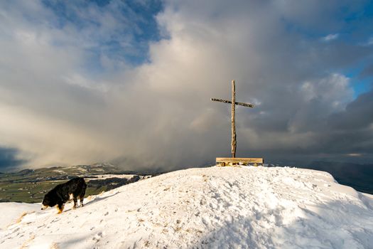 Wonderful winter hike from Restaurant Eggli over the Forstseeli and Diepoldsauer sponge to the Fähnerenspitz in the Appenzeller Land in Switzerland