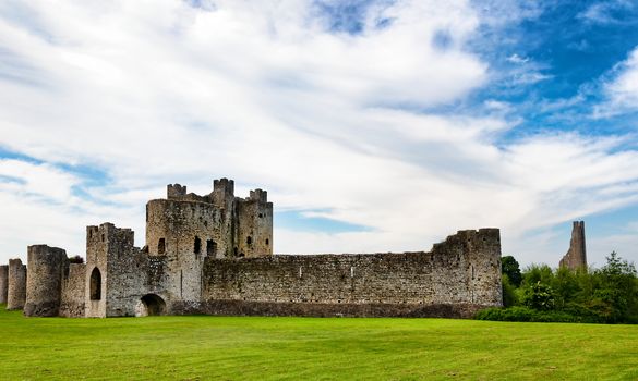 Front view of Trim Castle in Trim, County Meath, Ireland Europe