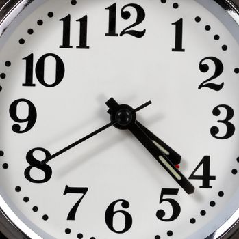 Background of close up analog clock