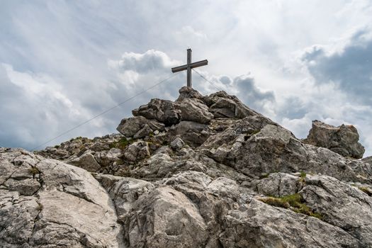 Beautiful mountain hike on the Great Widderstein in the Allgäu Alps in the Kleinwalsertal