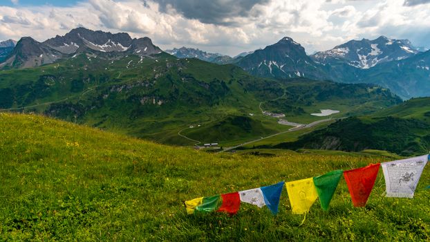 Beautiful mountain hike on the Great Widderstein in the Allgäu Alps in the Kleinwalsertal