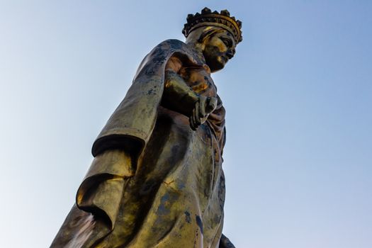 a good looking bottom to up shoot from virgin mary statue at ephesus. photo has taken from izmir/turkey.