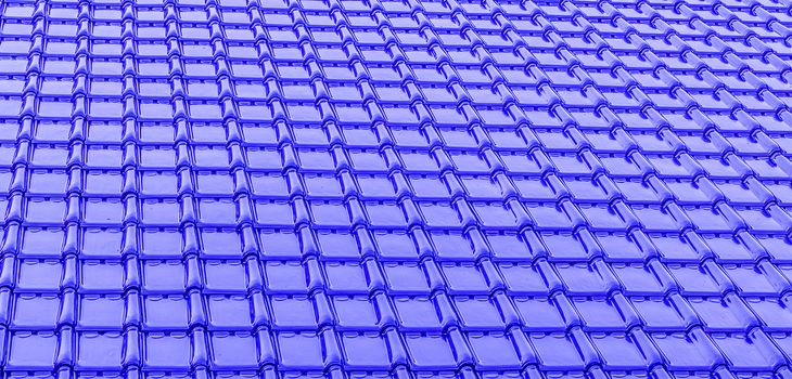 modern deep neon blue glossy rooftop tiling texture background