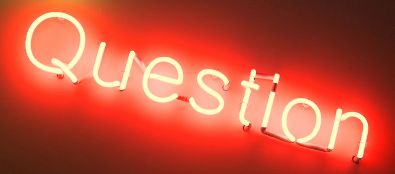 Neon sign - Shining over a white wall - Question