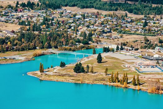 amazing landscapes viewed from Tekapo observatory, New Zealand