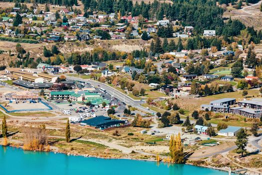 amazing landscapes viewed from Tekapo observatory, New Zealand