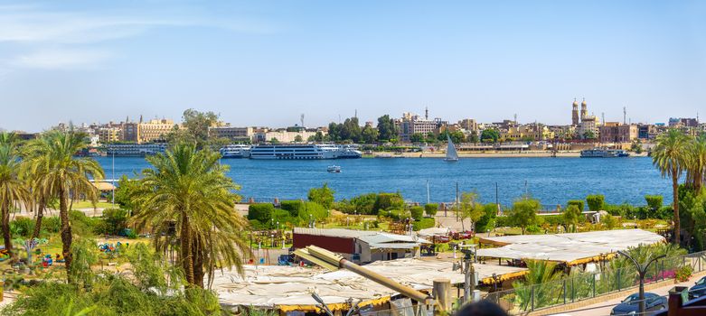 Panorama of Luxor and the Nile River