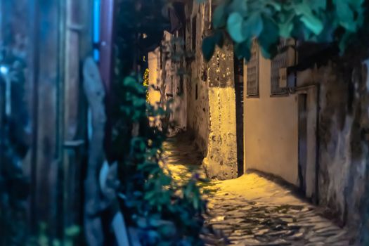 a night shoot from a street at an old village named sirince. photo has taken at izmir/turkey.